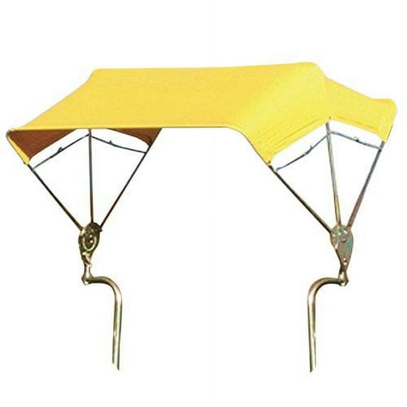 3-Bow Tractor Canopy with Frame Axle Mount 40" - Yellow