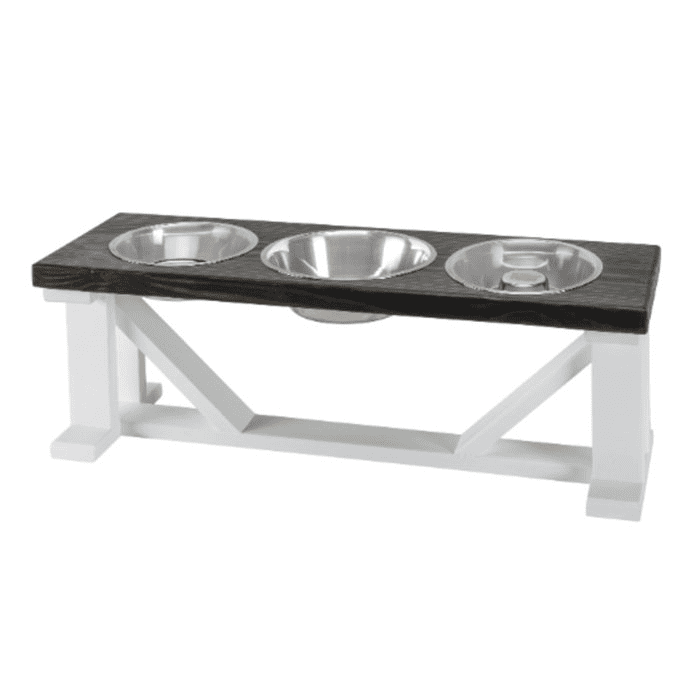 3 Bowl Dog Feeder Stand Best triple diner feederSlow Feeder Bowl