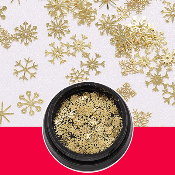 3 Box Mini Metal Snowflake for Craft 0.2 Inch Small Christmas Embellishment Tiny Snowflake Ornaments Little Snowflake Craft Pieces for DIY Winter Party Decor