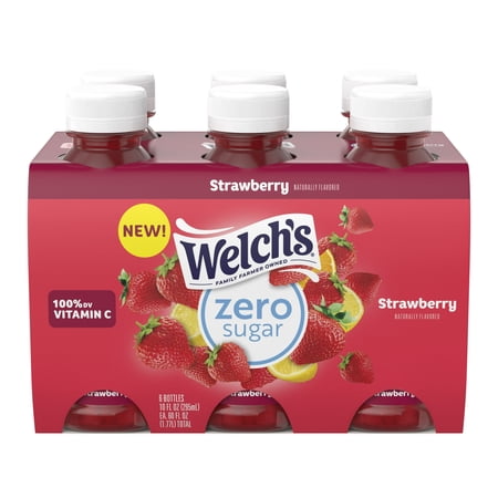 ( 3 Box ) WELCH'S 10 FL OZ ZERO SUGAR DRINK - STRAWBERRY