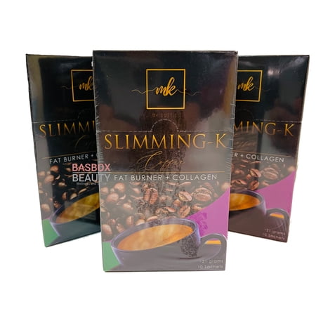 3 Boxes Slimming-K Coffee by Madam Kily Fat Burner + Collagen (30 Sachets)