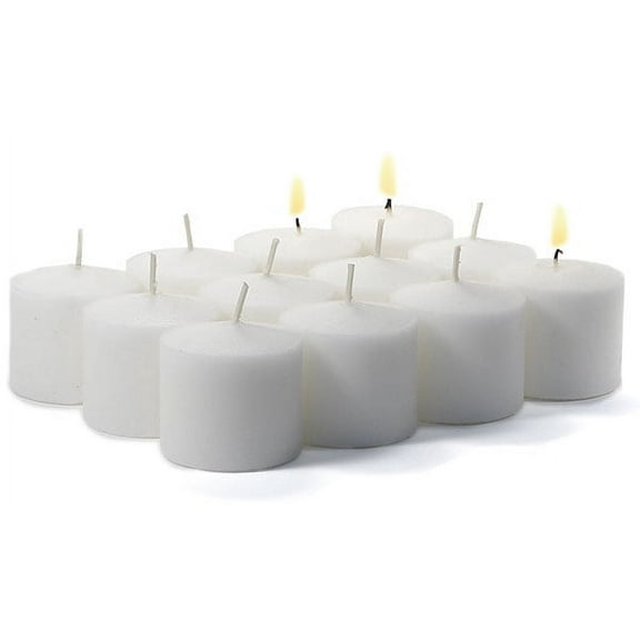 3 Boxes of 12 Unscented White Votives 10 Hour Votive Candles Pack: 12 per box 1.5 in. diameter x 1.25 in. tall