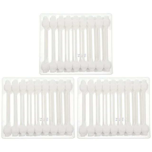3 Boxes of Baby Cotton Swabs with Large Tips Doubleheaded Cotton Swabs