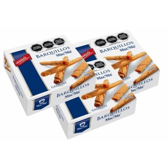 '3 Boxes of Gourmet cookies, containing 3 Barquillos 10.58 oz