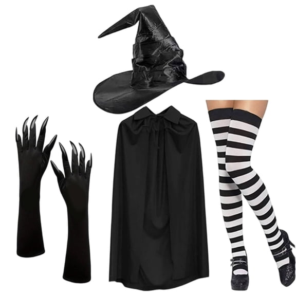 3. Breathable Wizard Outfit Set With Matching Hat, Gloves & Socks Halloween Party Cosplay