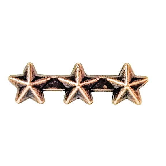 3 Bronze Star Device (unmounted) Bronze Ribbon Device For military medals and ribbons Sold as a Pair