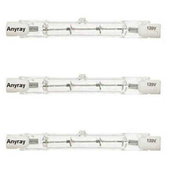 (3)-Bulbs J78 50W 120V 50 Watt J Type DE T3 50Watts 78mm R7S Bulb 3 1/8'' inch