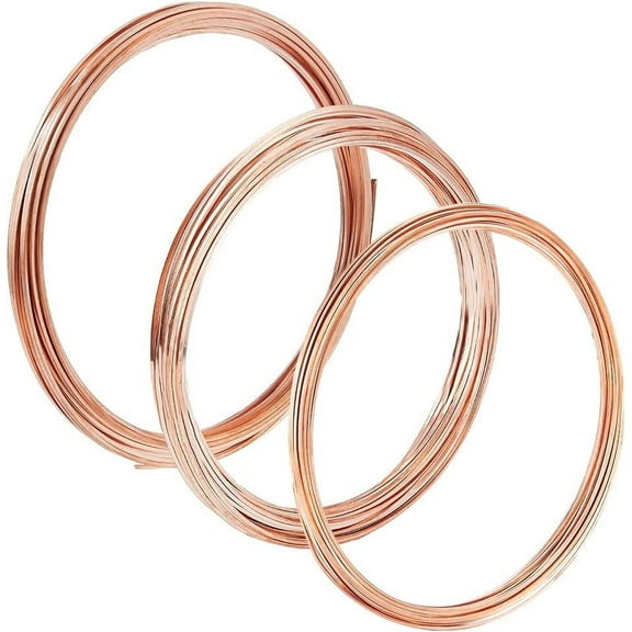 3 Bundle 3 Style Copper Wire Square Raw(Unplated) 0.6~1x0.6~1mm about 19.69 Feet(6m)/bundle 1bundle/style