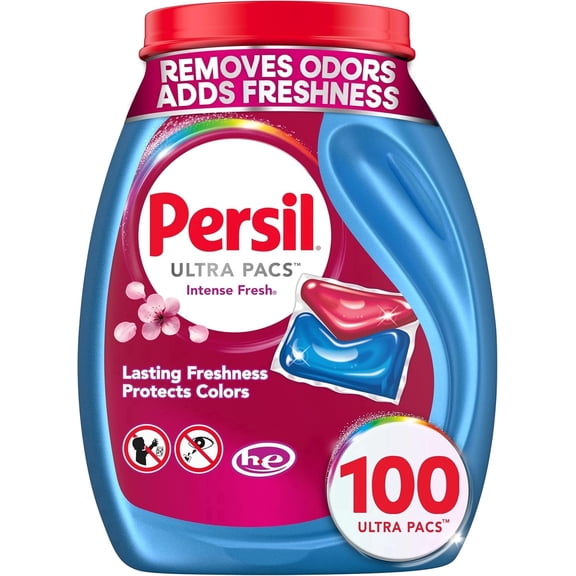 3 Bundle - Persil Ultra Pacs Intense Fresh Everyday Clean Laundry Detergent, 100 count