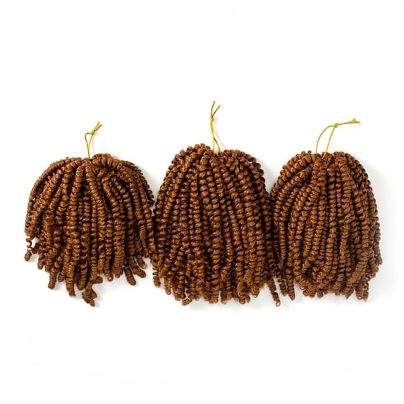 3 Bundles/Lot 8 Inch Short Spring Twist Crochet Braids Bomb Twist Crochet Hair, Afro Kinky Curly Crochet Braids Synthetic Hair Extensions for Hair Braiding
