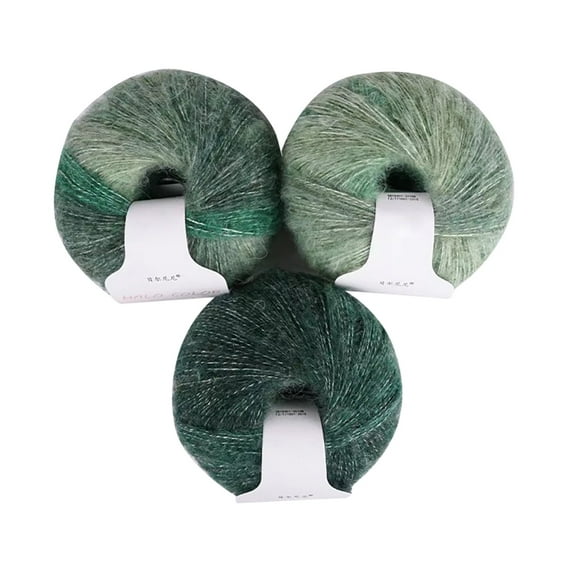 3 Bundles Multicolored Fiber Wool Soft Warm Wool 30 Grams Wool for DIY Knitting Crocheting Type 8