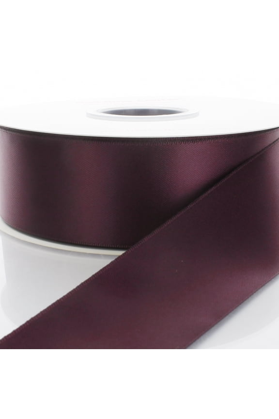 3" Burgundy Double Faced Satin Ribbon 100 Yards