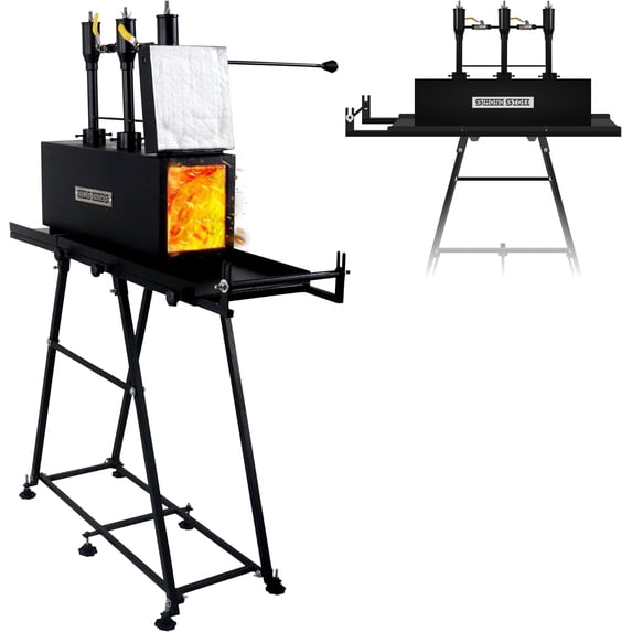 3 Burner Forge with Propane Forge Stand 24" X 12" Heavy-Duty Blacksmith Forge, for Single & Double Propane Forges for Blacksmithing, Knife Making Forge Kit & Blacksmithing the Forge.