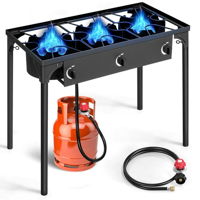 3Burner Outdoor Portable Propane Burner Stove 225,000BTU Gas Cooker