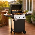 thumbnail image 1 of 3‑Burner Propane Gas Grill 36000 BTU Stainless Steel BBQ Grill, 338 Sq.In Cooking Area with Warming Rack Freestanding Outdoor Grill for Patio Backyard Garden Cooking, 1 of 18