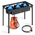 3 Burner Propane Gas Stove for Outdoor Cooking, 225,000 BTU Camping