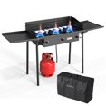 3 Burner Propane Gas Stove with Side Shelf & Carrying Bag, 225,000BTU