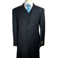thumbnail image 1 of 3 Button Fine Wool Black Pinstripe Three Piece Suit Alberto 3BV1P, 1 of 1