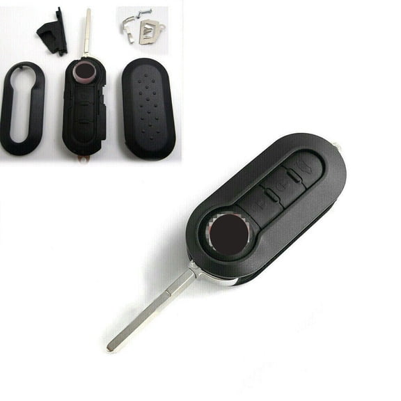 3 Button Remote Flip Key Fob Case Shell Blade For 2012-2015 Fiat 500