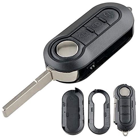 3 Buttons Car Key Shell Remote Control Folding Housing Replacement Fit for Fiat 500 Doblo Ducato Panda Punto Peugeot
