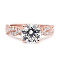 thumbnail image 1 of 3 CT 14K Rose Gold Diamond Ring, Size 6.5, 1 of 1