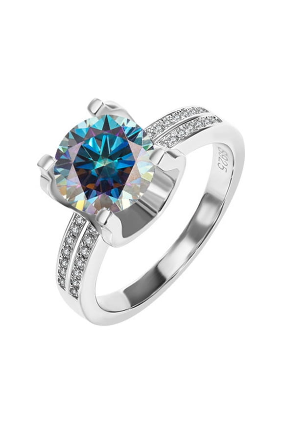 3 CT 18K White Gold Moissanite Rings for Women Gift D Color VVS1 Diamond Rings S925 Sterling Silver Rings jewelry Moissanite Engagement Rings with Certificate