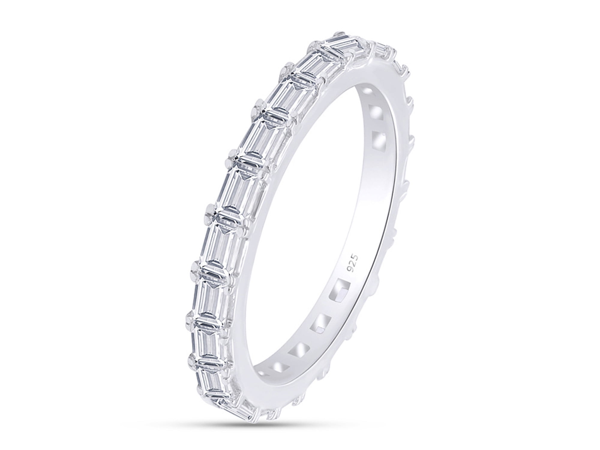 Cz baguette hot sale eternity band