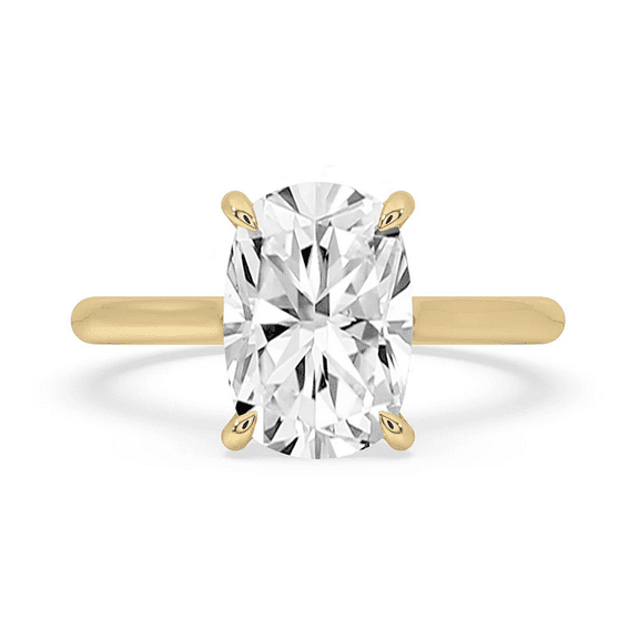 3 CT Elongated Cushion Cut Engagement Ring for Women, Yellow Gold Diamond Ring for women, Anniversary gift for her, Lab grown diamond ring