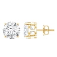 thumbnail image 1 of Rosec Jewels Moissanite Solitaire Stud Earrings in Claw Set (2.7 Carat, D-VS1 Quality Certified), 18K Yellow Gold, 1 of 7