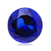 3 CT Natural Round Cut Ceylon Blue Sapphire Loose Gemstone