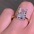 thumbnail image 1 of 3 CT Radiant Cut Lab Created Diamond Engagement Ring 14K Yellow Gold Plated Wedding Ring, 1 of 6