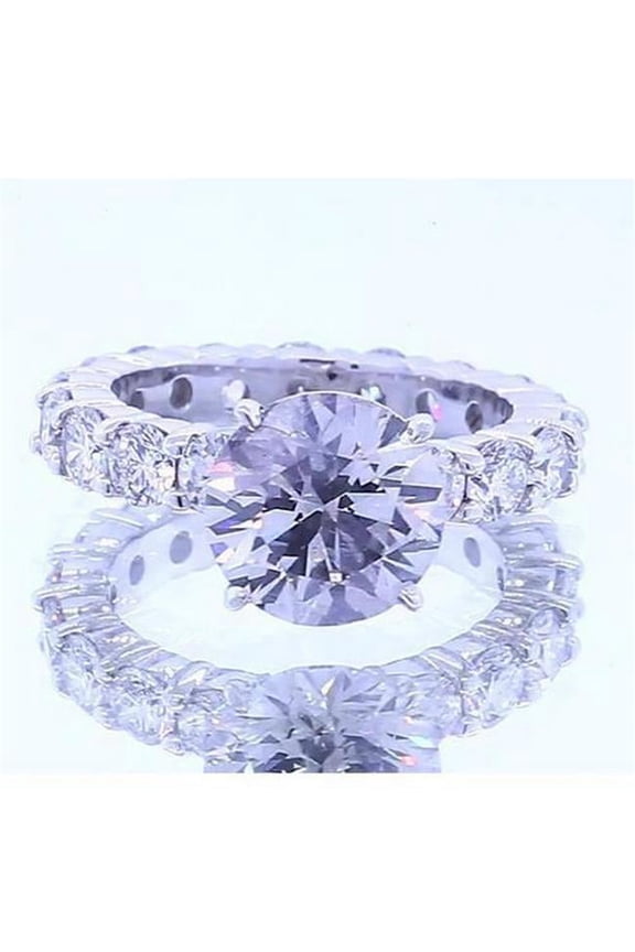 3 CT Round Diamond 4 Prong Setting Engagement Ring, Size 6.5