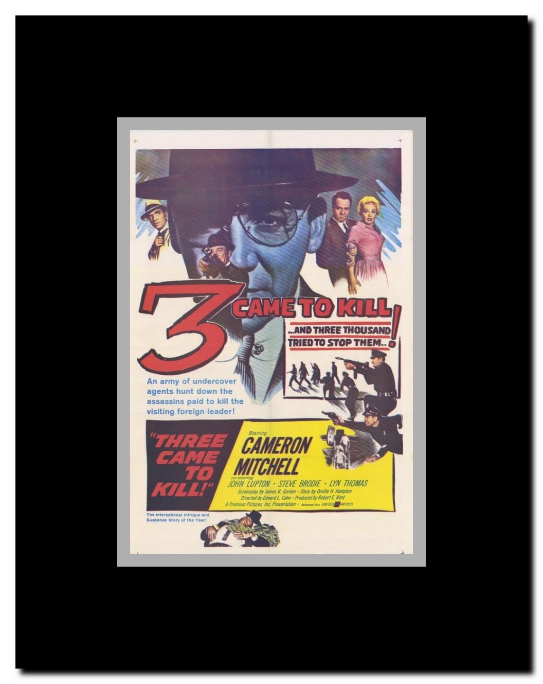3 Came to Kill Framed Movie Poster