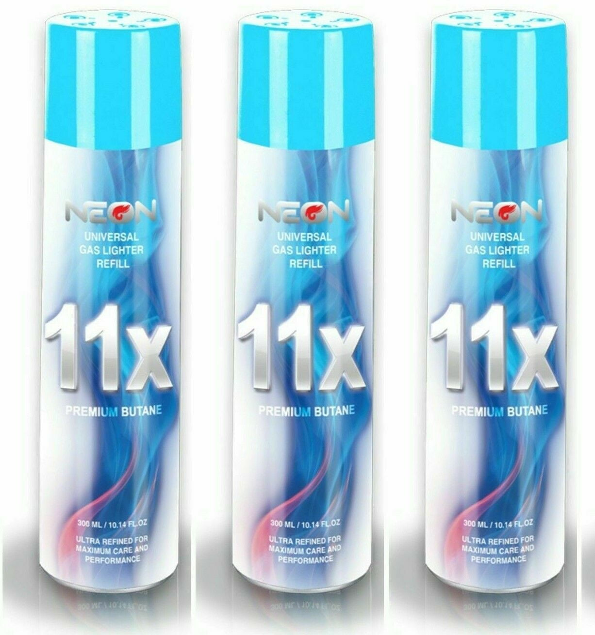 3 Cans Neon 11X Butane Refill Fuel Fluid Lighter Ultra Refined 11 Times