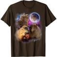thumbnail image 1 of 3 Capybara Moon Stuffed Friendly Animal Unisex T-Shirt for Men Women Kids Toddler,Dark Chocolate Color,Size YS, 1 of 5
