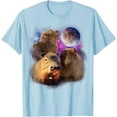 thumbnail image 1 of 3 Capybara Moon Stuffed Friendly Animal Unisex T-Shirt for Men Women Kids Toddler,Light Blue Color,Size 2T, 1 of 5