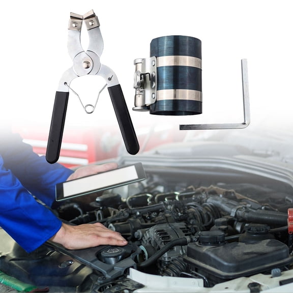 3"Car Engine Piston Ring Tool & Piston Ring Pliers With Adjustable Safety Screw