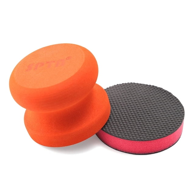 3”Car Hand Wax Applicator Polish Clay Disc Pad Kit Sponge Tire Dressing ...