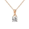 thumbnail image 1 of 3 Carat | 14K Rose Gold | IGI Certified Lab Created Diamond Solitaire Pendant Necklace | F-G Color, VS1-VS2 Clarity Friendly Diamonds, 1 of 5