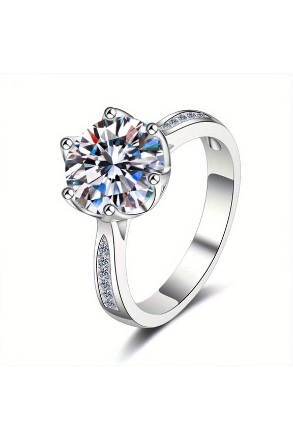 3 Carat 925 Sterling Silver Women's Moissanite Engagement Ring, High End Dating Birthday Essential items, Perfect Gift For Everyday