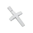 thumbnail image 1 of AFFY 3 Carat (Ctw) Round White Natural Diamond Iced Out Hip Hop Jewelry Cross Charm Pendant In Sterling Silver, 1 of 1