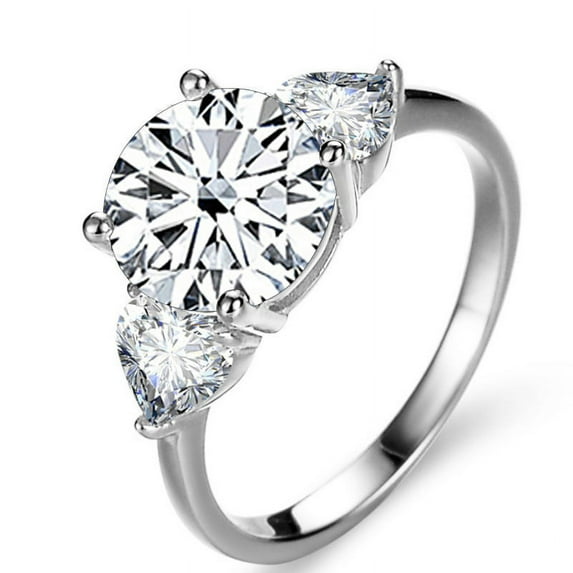 3 Carat D Color VVS1 Moissanite Rings 925 Sterling Silver Moissanite Engagement Rings Yellow/Blue/Pink Diamond Rings for Women with Certificate