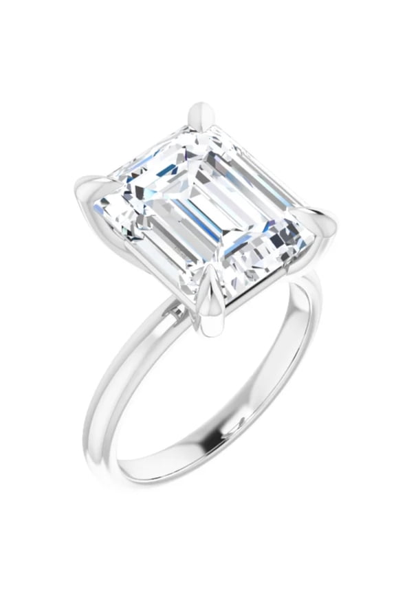 3 Carat Emerald Lab Grown Diamond Engagement Ring