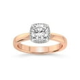 thumbnail image 1 of 3 Carat IGI Certified Cushion Shape Lab Grown Diamond Engagement Ring | 14K Rose Gold | Anna Hidden Accents Halo Lab Diamond Ring | FG-VS1-VS2 Quality Friendly Diamonds, 1 of 5