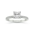 thumbnail image 1 of 3 Carat IGI Certified Cushion Shape Lab Grown Diamond Engagement Ring | 14K White Gold | Claire Full Eternity Lab Diamond Ring | FG-VS1-VS2 Quality Friendly Diamonds, 1 of 5