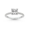 thumbnail image 1 of 3 Carat IGI Certified Cushion Shape Lab Grown Diamond Engagement Ring | 14K White Gold | Emily Eternity Lab Diamond Ring | FG-VS1-VS2 Quality Friendly Diamonds, 1 of 5