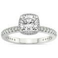 thumbnail image 1 of 3 Carat IGI Certified Cushion Shape Lab Grown Diamond Engagement Ring | 14K White Gold |Klarissa Halo Diamond Eternity Lab Diamond Ring | FG-VS1-VS2 Quality Friendly Diamonds, 1 of 6