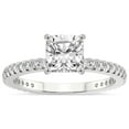 thumbnail image 1 of 3 Carat IGI Certified Cushion Shape Lab Grown Diamond Engagement Ring | 14K White Gold | Zoey Eternity Lab Diamond Ring | FG-VS1-VS2 Quality Friendly Diamonds, 1 of 5