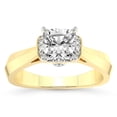thumbnail image 1 of IGI Certified 3 Carat Cushion Shape Lab Grown Diamond Engagement Ring | 14K White Gold | Delanie Side Cuff Lab Diamond Ring | FG-VS1-VS2 Quality Friendly Diamonds, 1 of 6