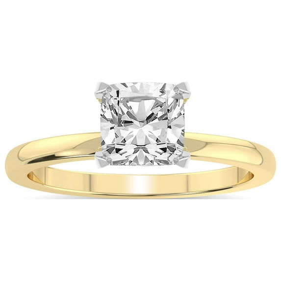 IGI Certified 3 Carat Cushion Shape Lab Grown Diamond Engagement Ring | 14K White Gold |Lyla Hidden Accents SolitaireLab Diamond Ring | FG-VS1-VS2 Quality Friendly Diamonds